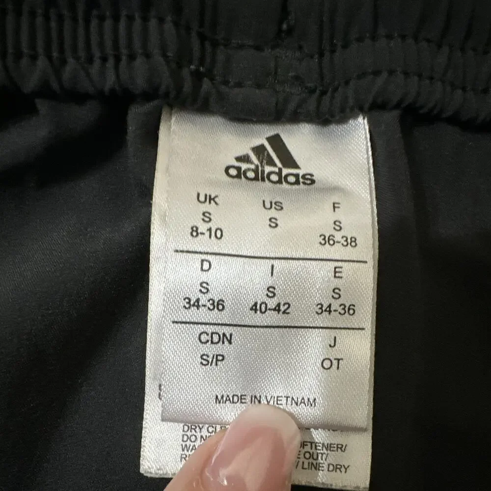 adidas Climalite Men's Black Athletic Shorts White 3-Stripes Size S